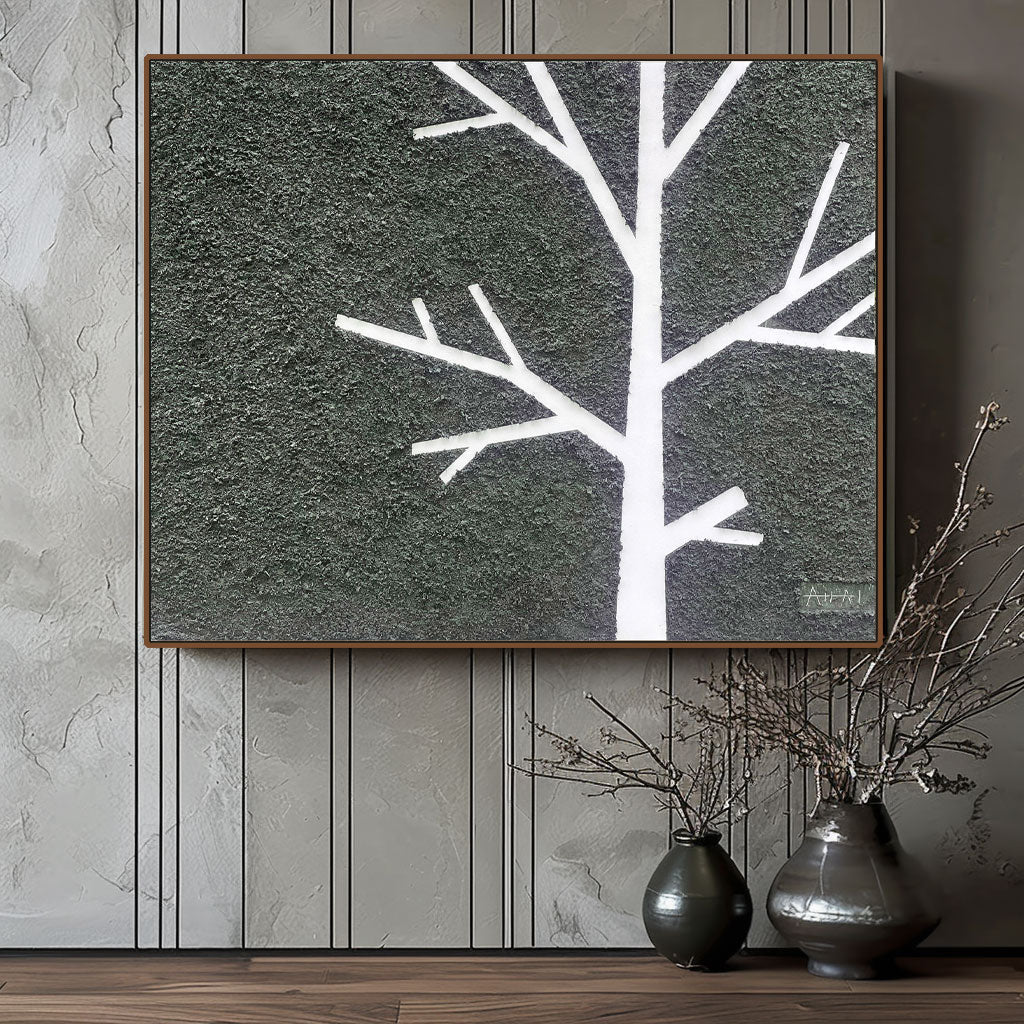Abstraktes Gemälde „Árbol Silente“
