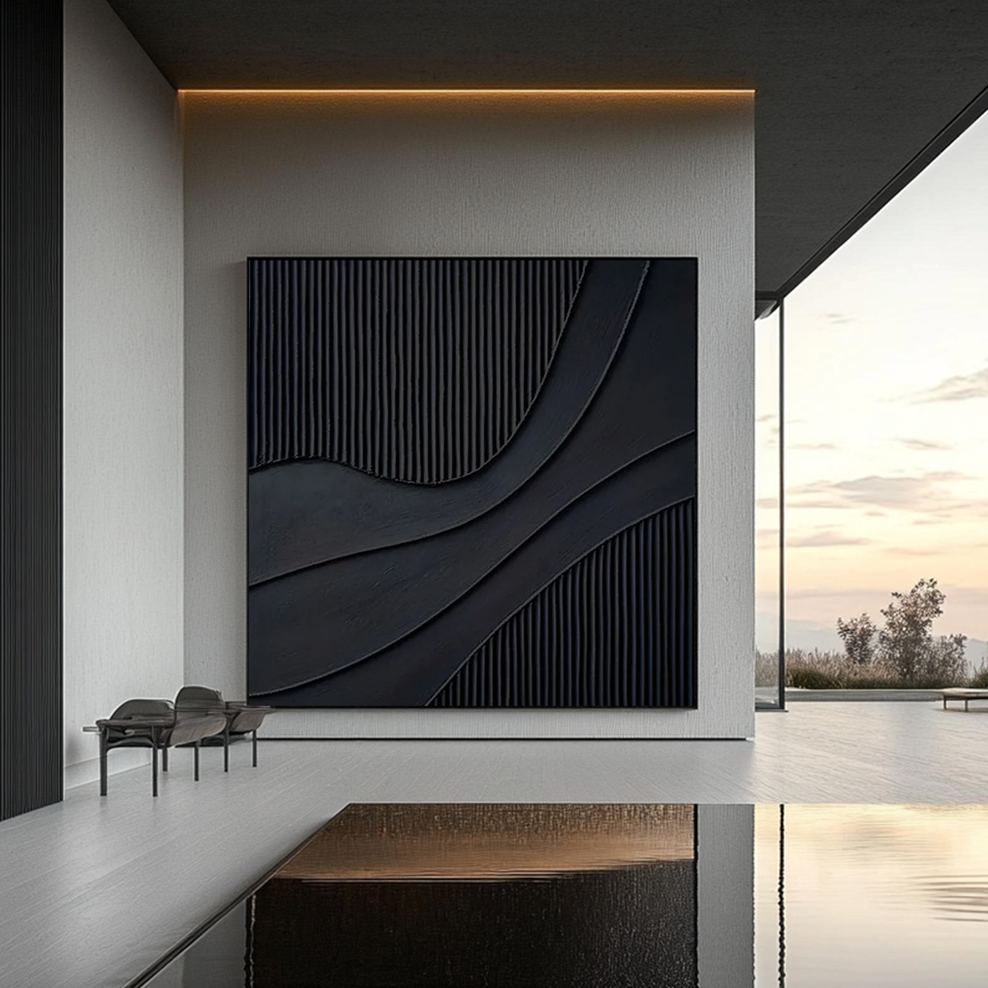 Minimalist Painting "Victor Sombre”