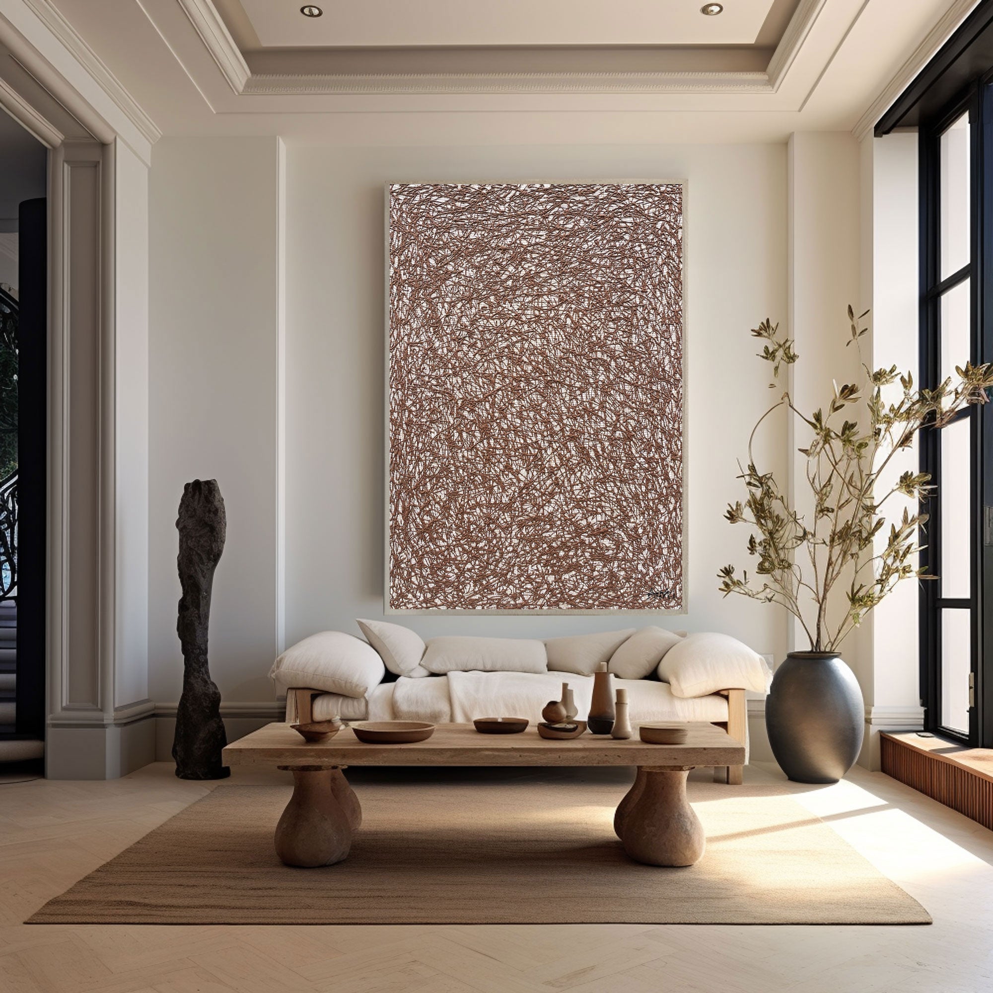 Abstract Painting "Pętelki Myśli”