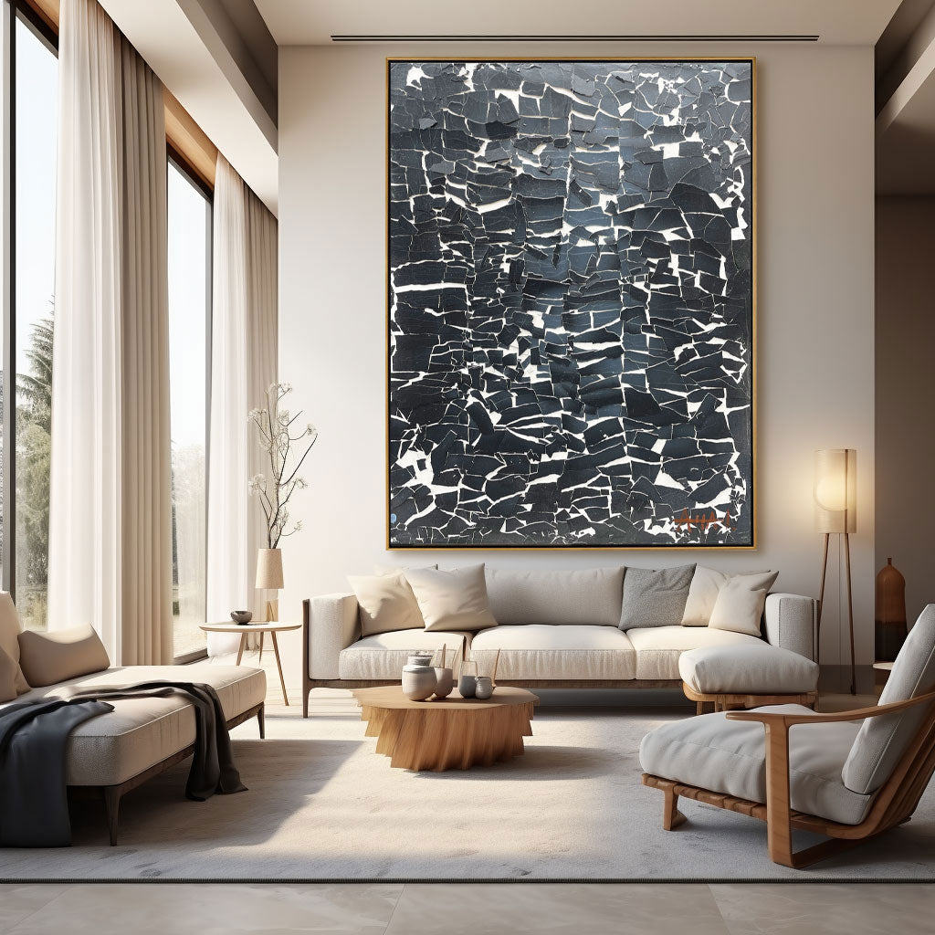 Abstract Painting "Fragmentos Oscuros”