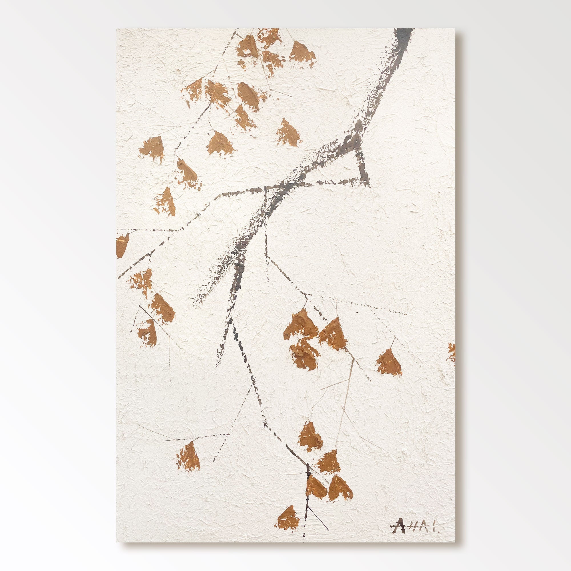 Abstract Painting "Fallet av Löv”