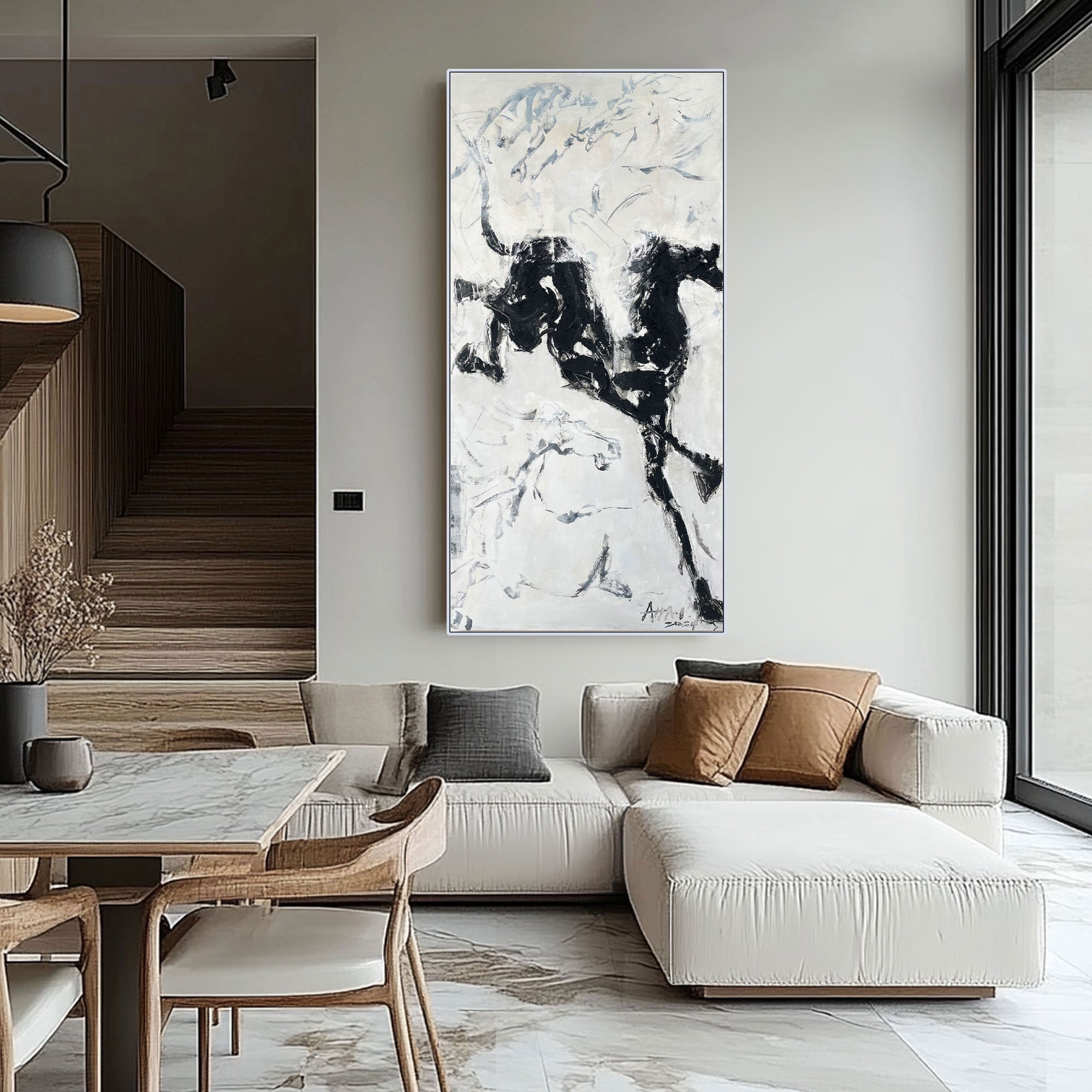 Abstract Painting "Caballos de la Libertad"