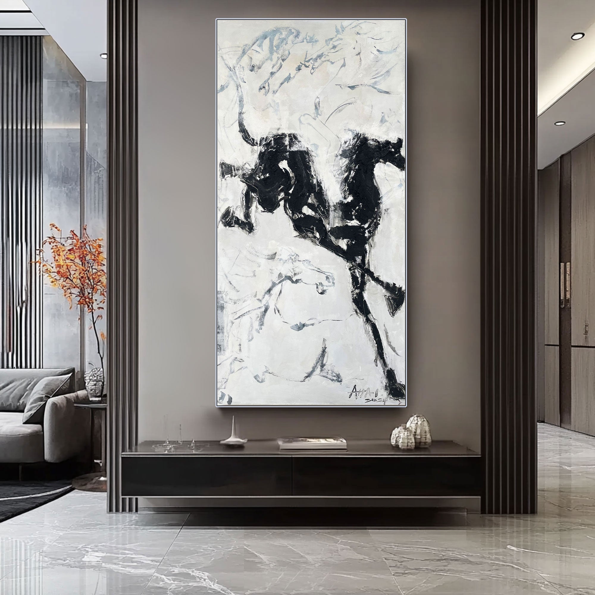 Abstract Painting "Caballos de la Libertad"