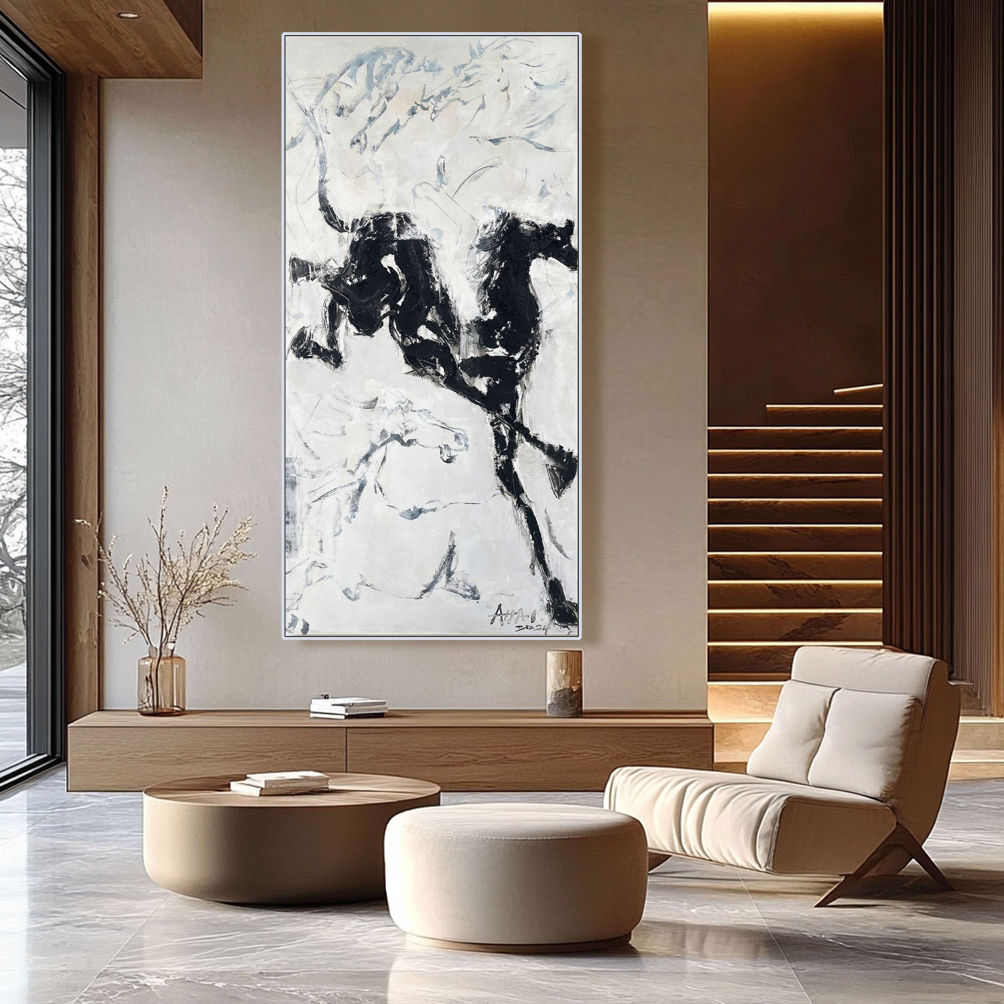 Abstract Painting "Caballos de la Libertad"
