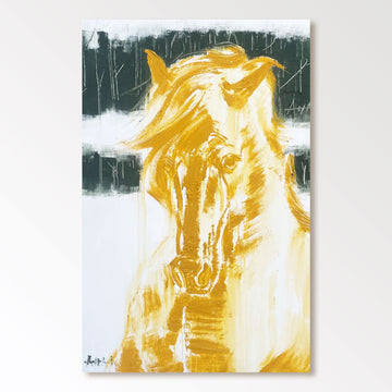 Abstract Painting "Guldet i Frihet”