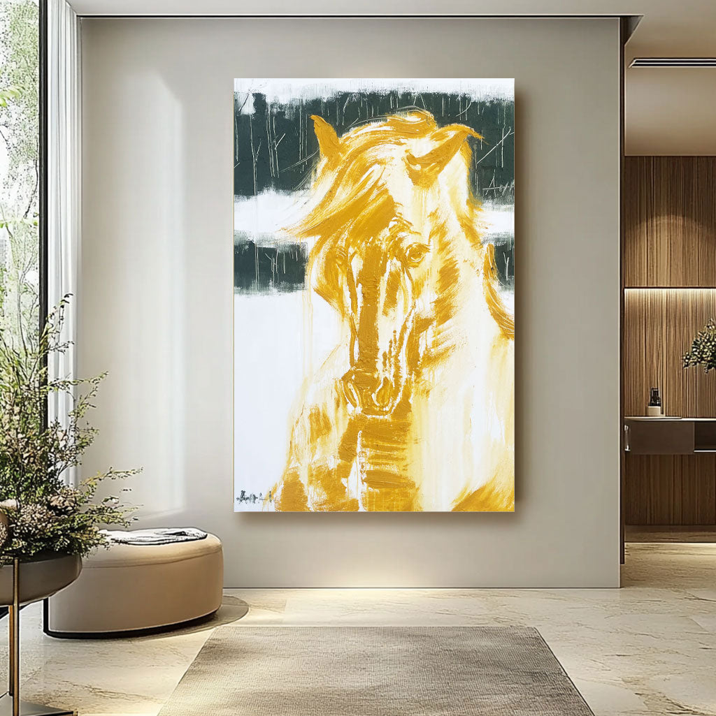 Abstract Painting "Guldet i Frihet”