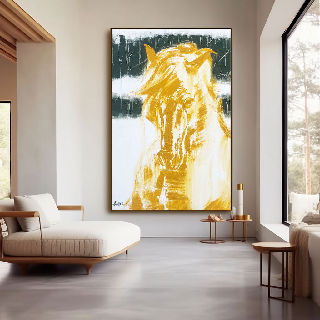 Abstract Painting "Guldet i Frihet”