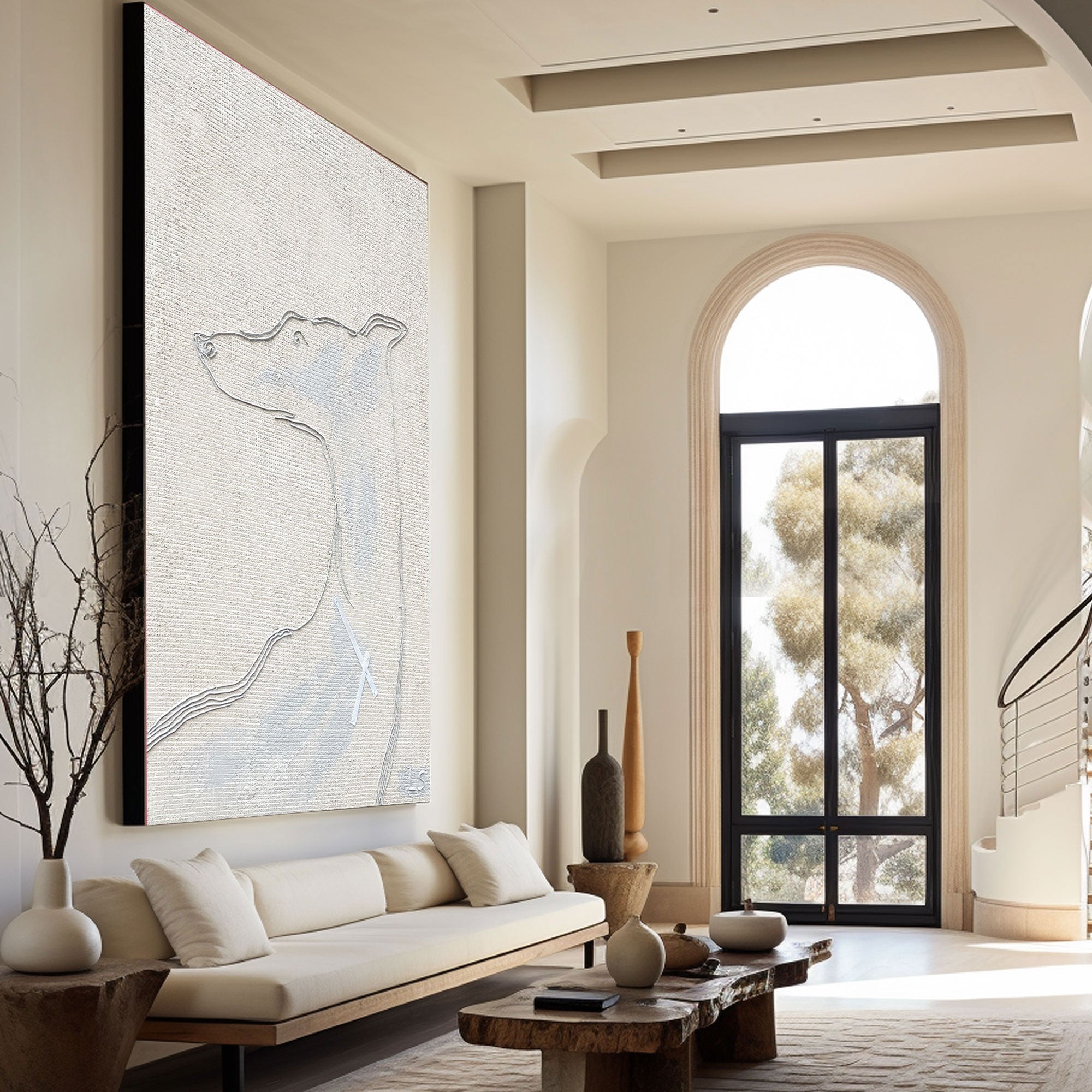 Abstract Painting "Hundens Silhuett”