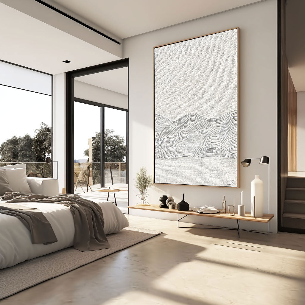 Abstract Painting "Vågorna av Tiden”