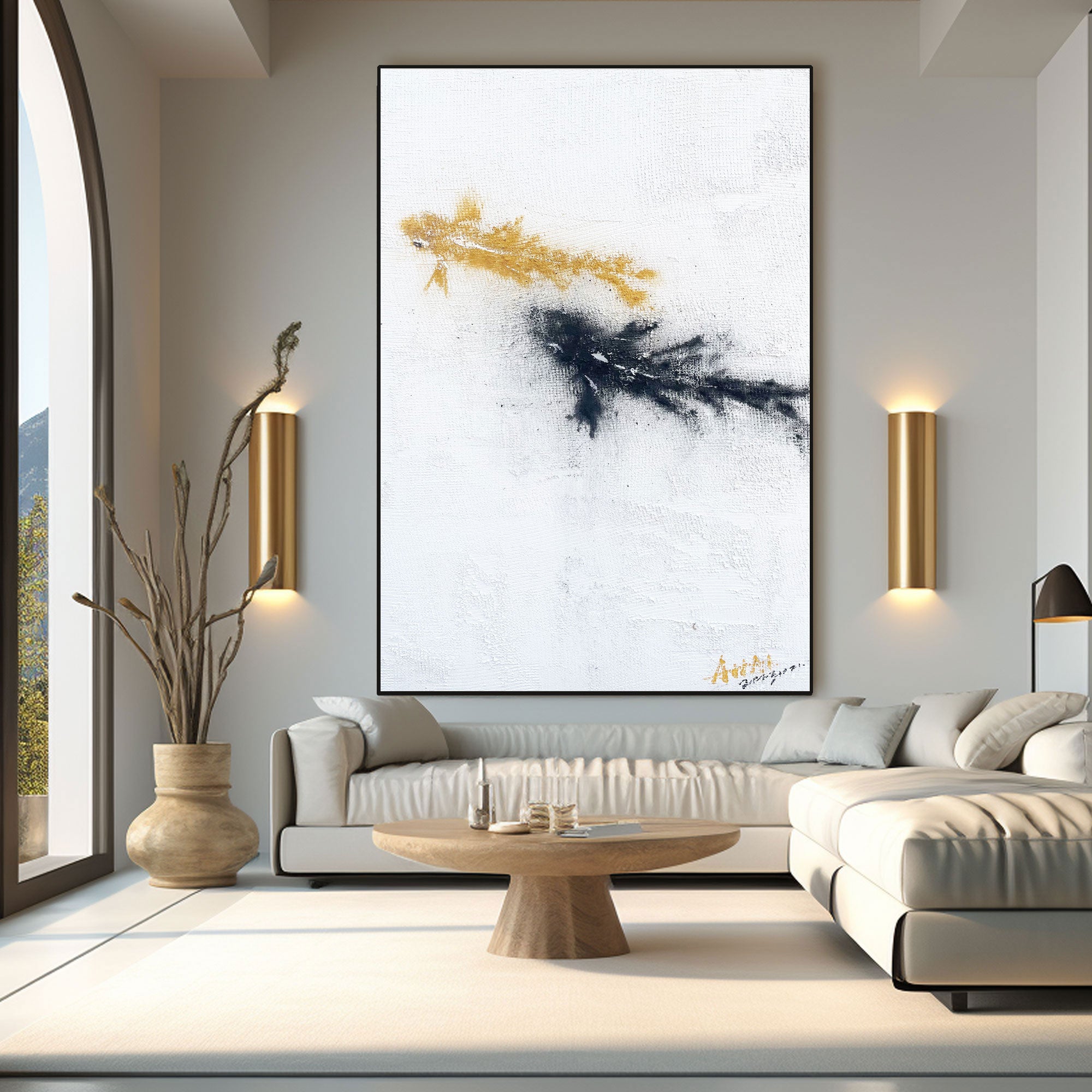 Abstract Painting "Kontrast i Fritid”