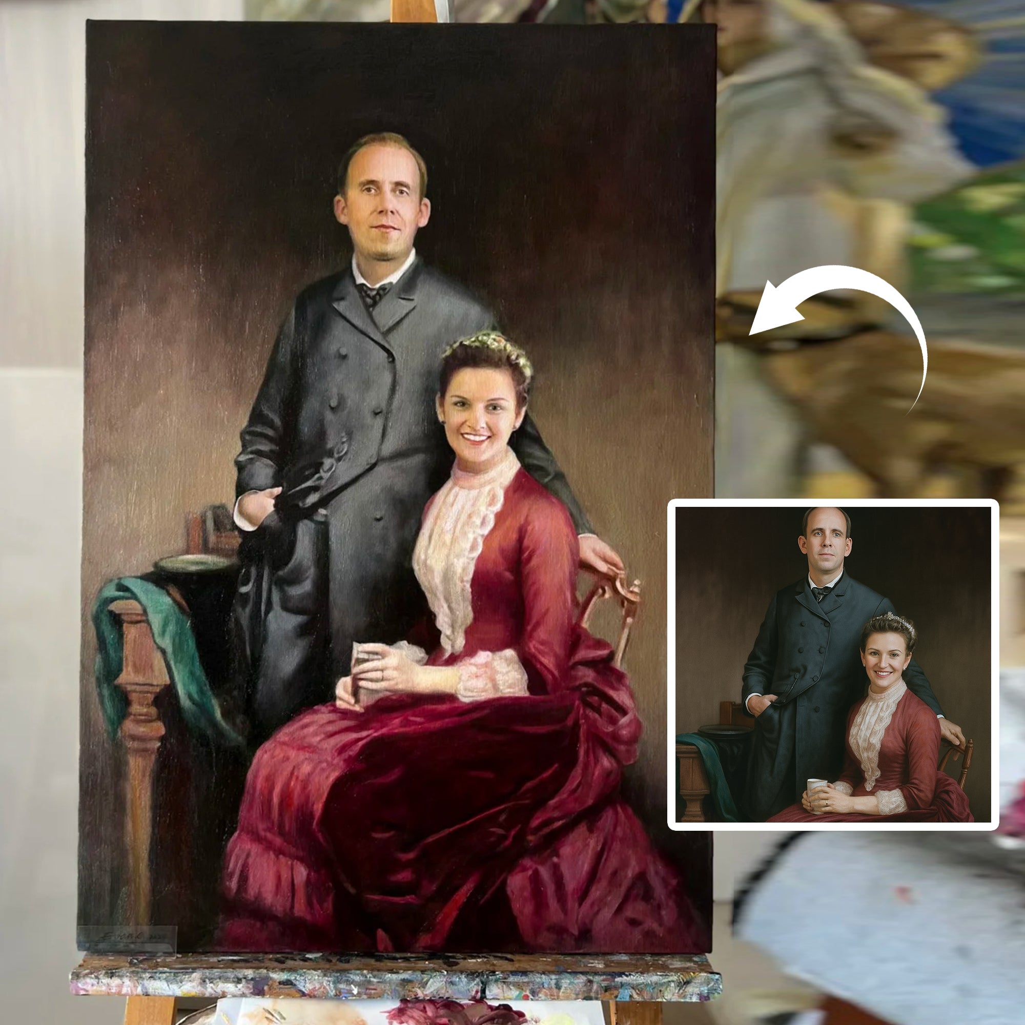 Custom Oil Painting Portraits from Your Photos - Family & Pets