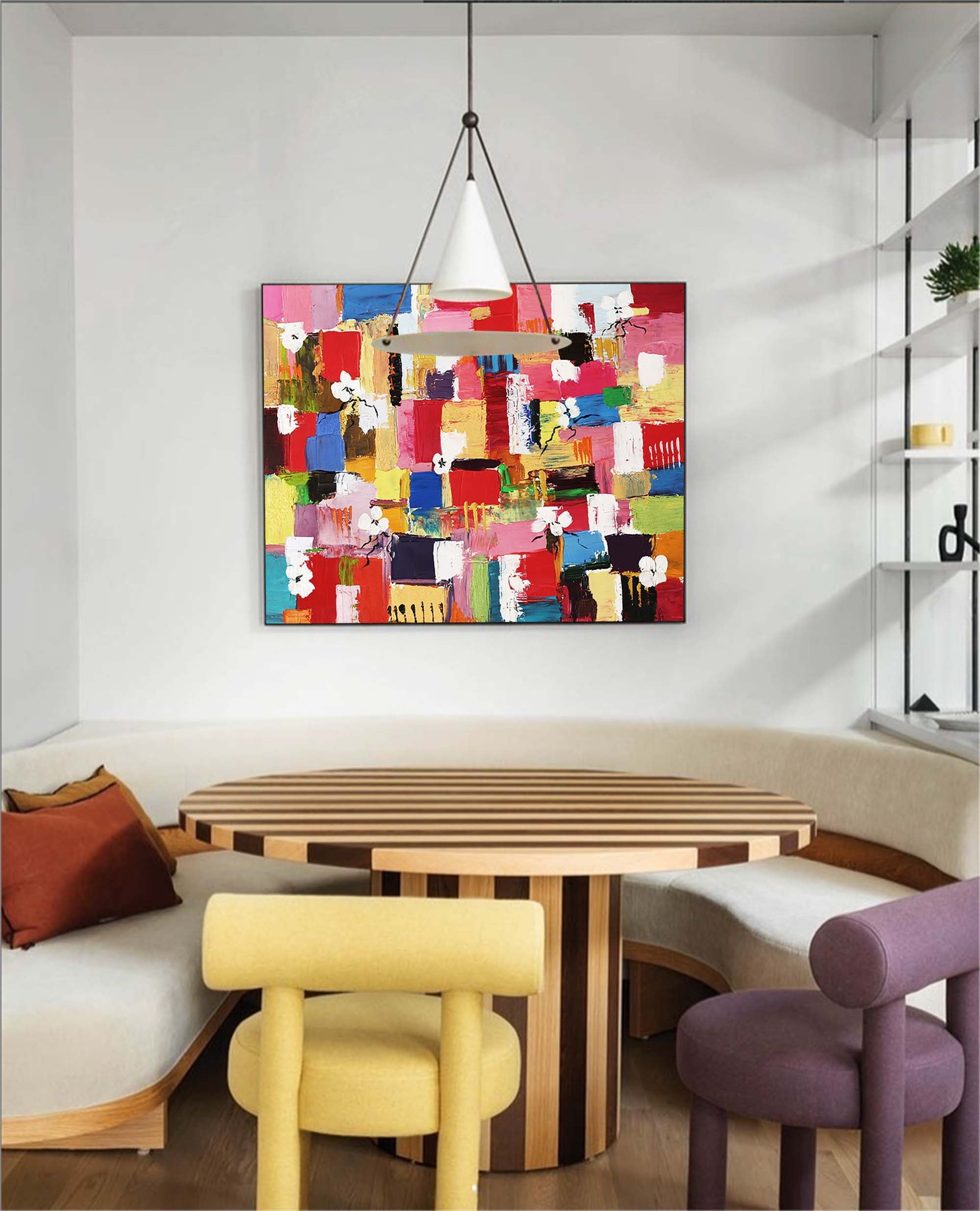 Abstract Canvas Art AB255 - Modern Wall Decor for Contemporary Spaces