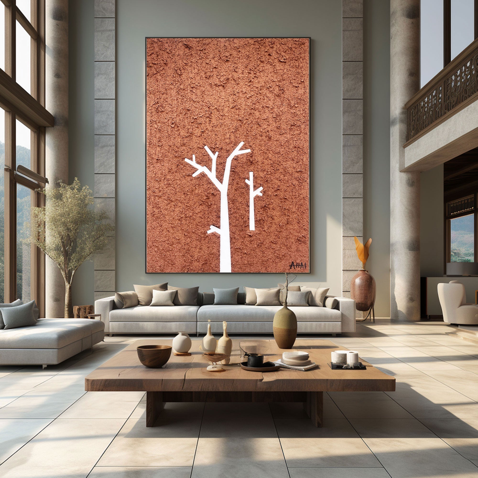Abstract Painting "Trädets Enskildhet”