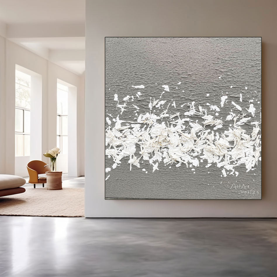 Abstract Painting "Fragmentos de Nieve”