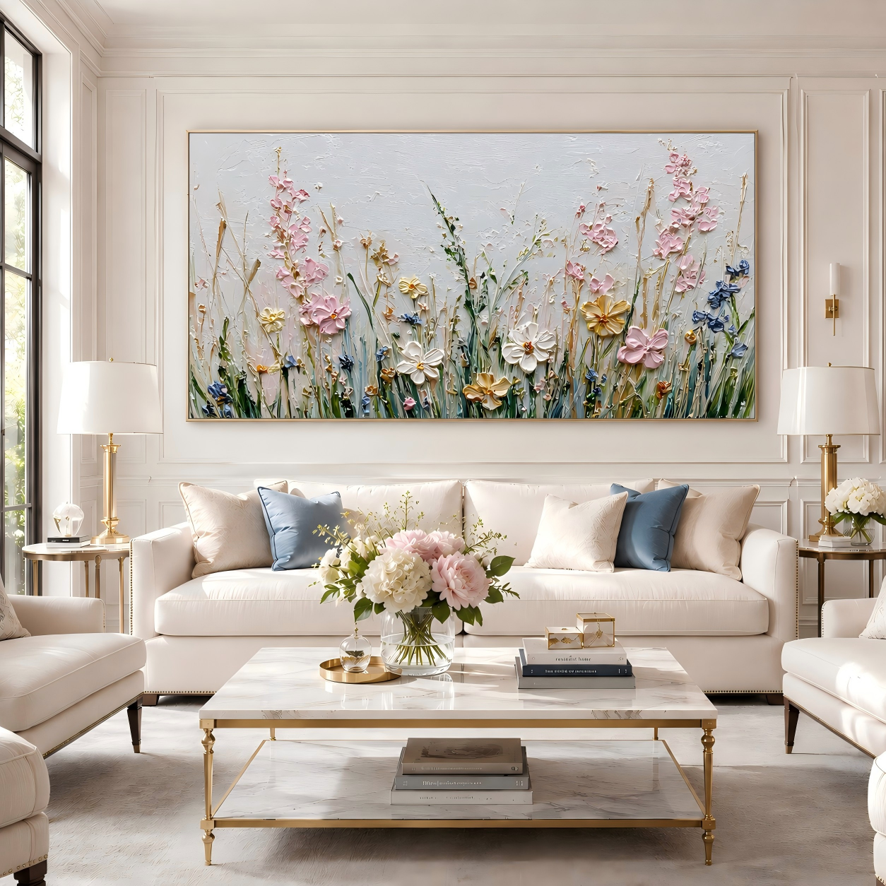 Colorful 3D Floral Impasto Oil Painting