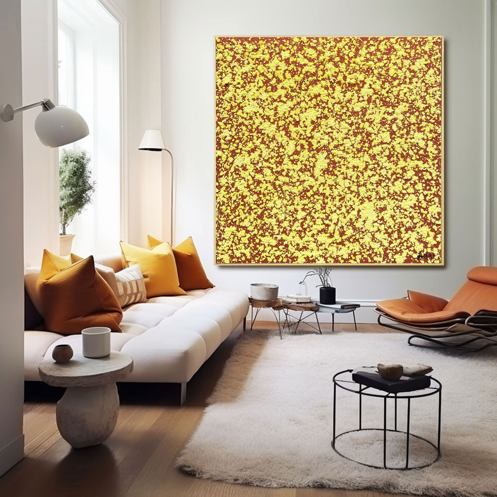 Abstract Painting "Kärnan och Ljus”