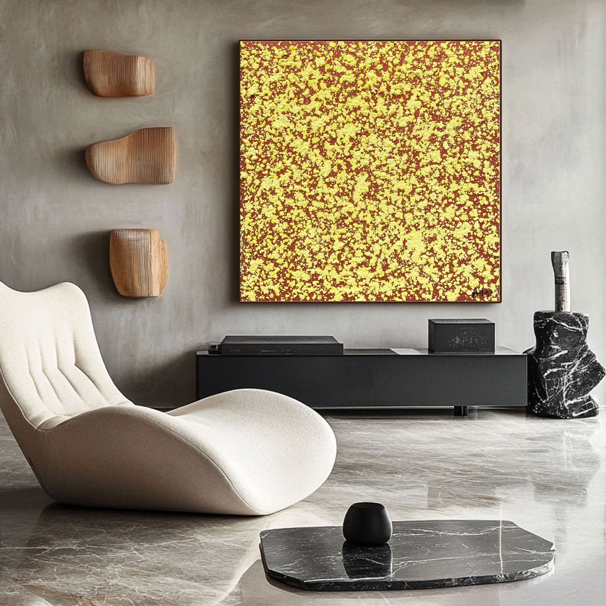 Abstract Painting "Kärnan och Ljus”