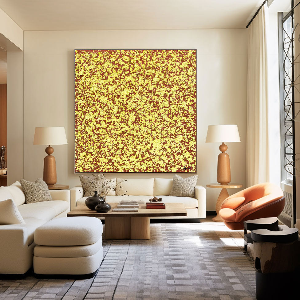 Abstract Painting "Kärnan och Ljus”