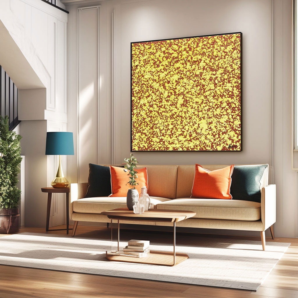 Abstract Painting "Kärnan och Ljus”