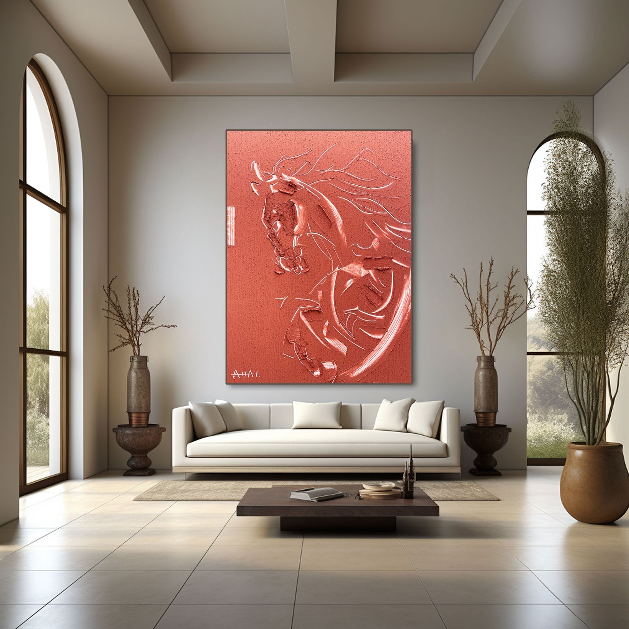 Abstract Painting "Hasten i Glöd”