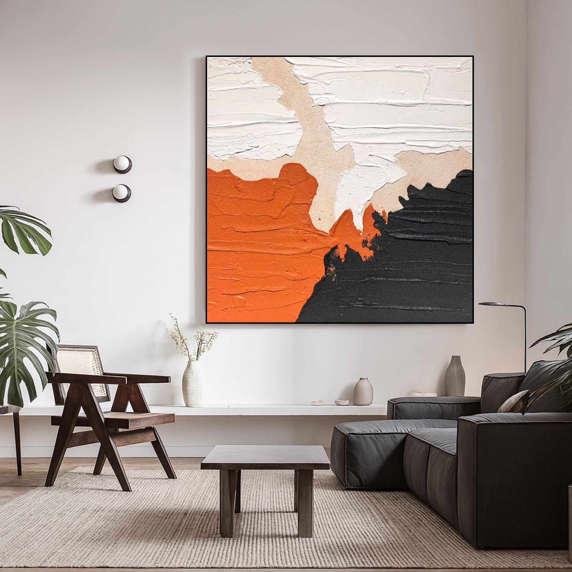 Textured Abstract Wall Art Original Oil Painting on Canvas, Modern Neutral Earth Tone Painting, Bold Palette Knife Artwork for Home Decor