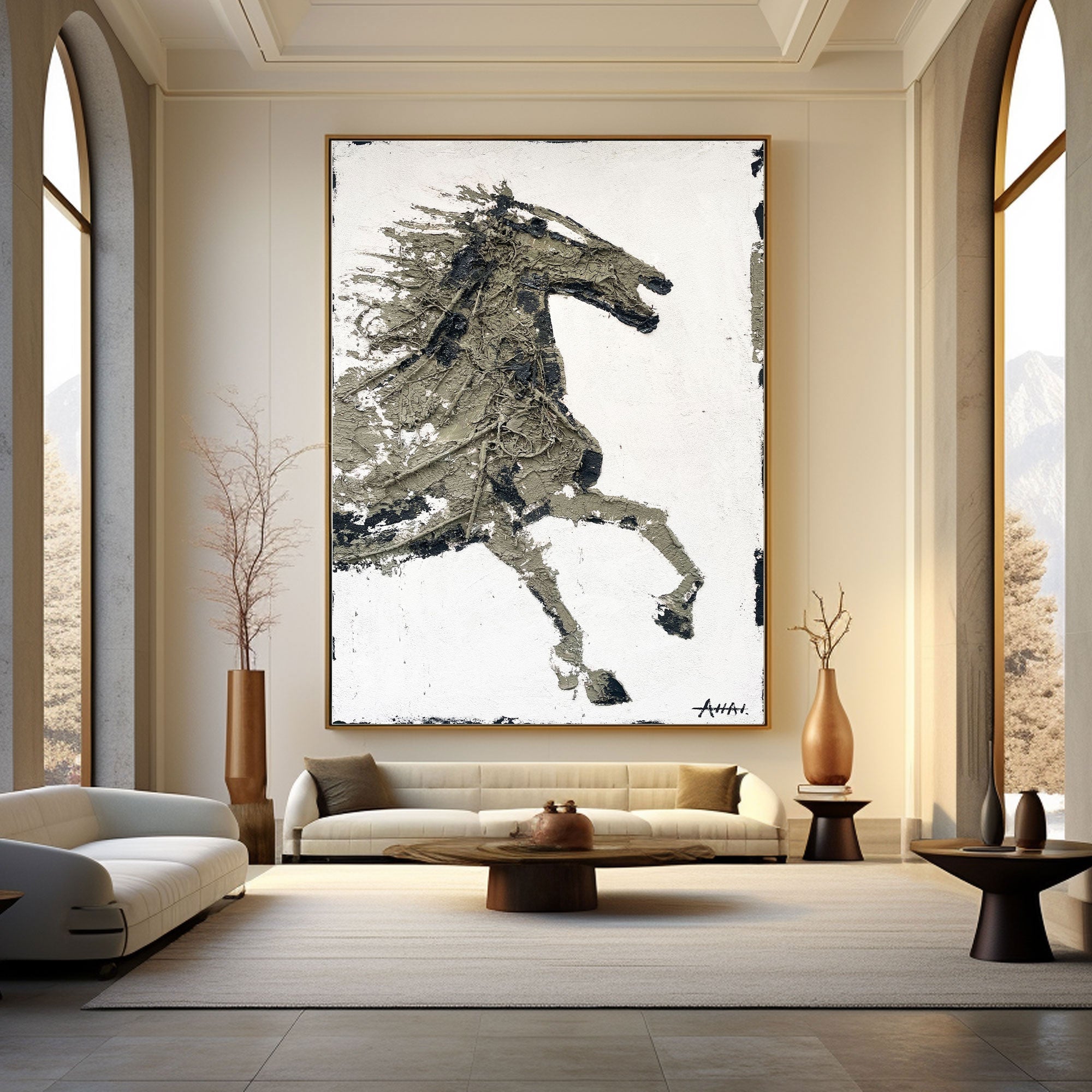 Abstract Painting "Hästens Kraft”