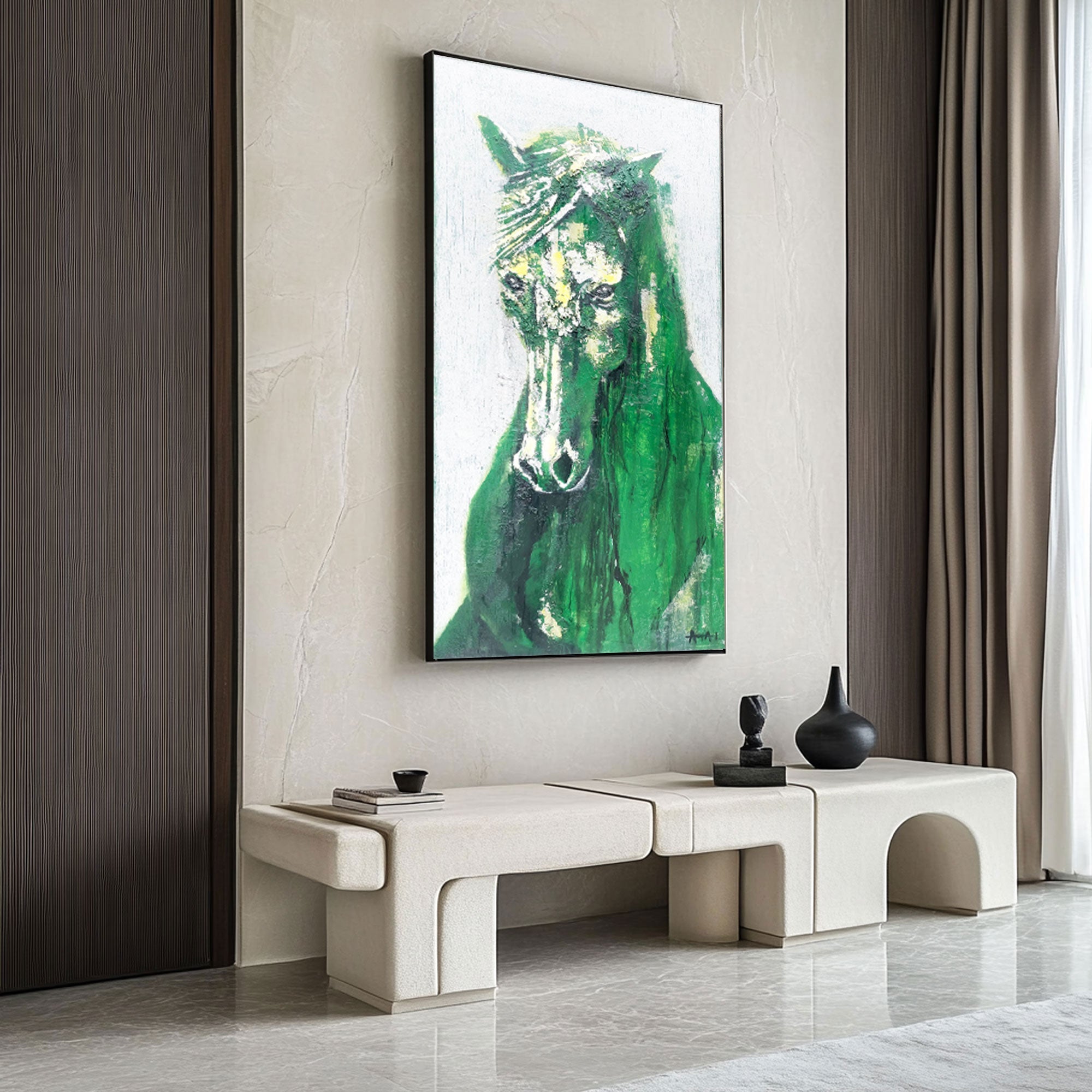 Abstract Painting "Gr?na Sj?l"