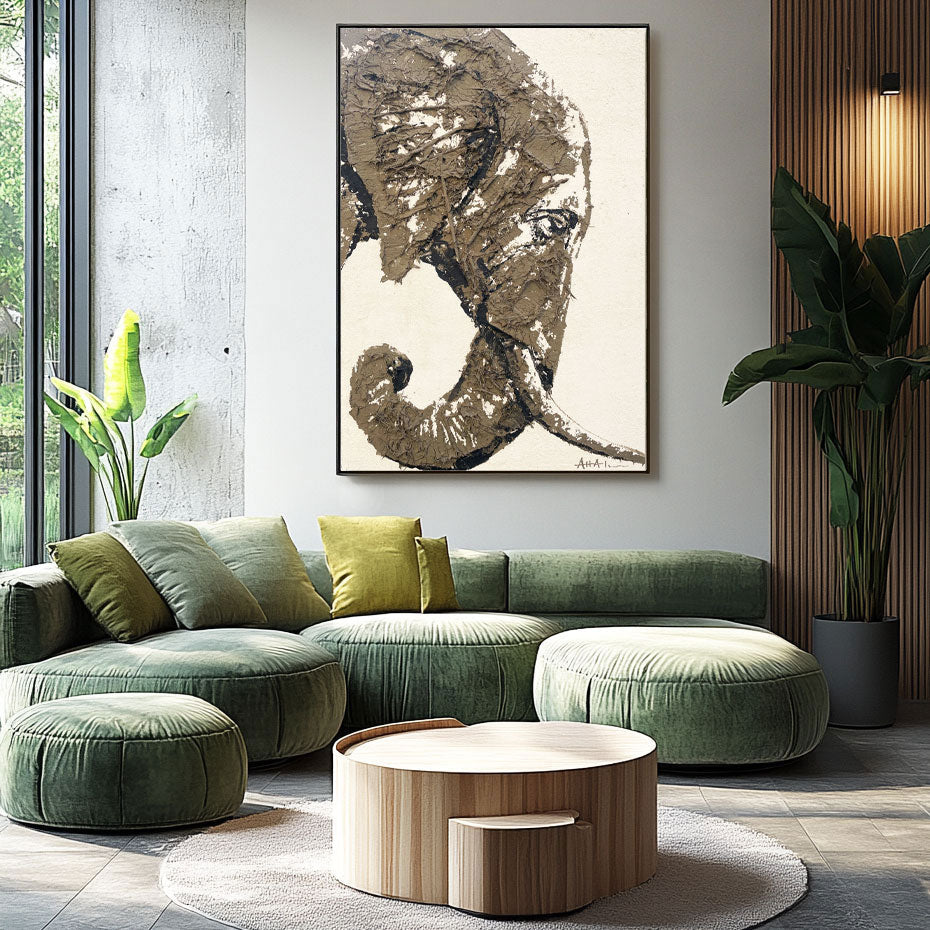 Abstract Painting "Elefantens Andlighet”