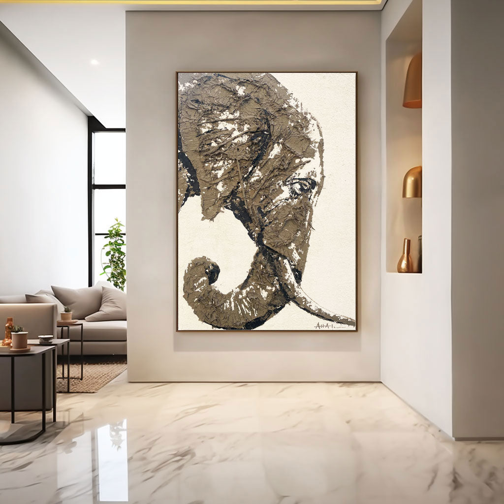 Abstract Painting "Elefantens Andlighet”