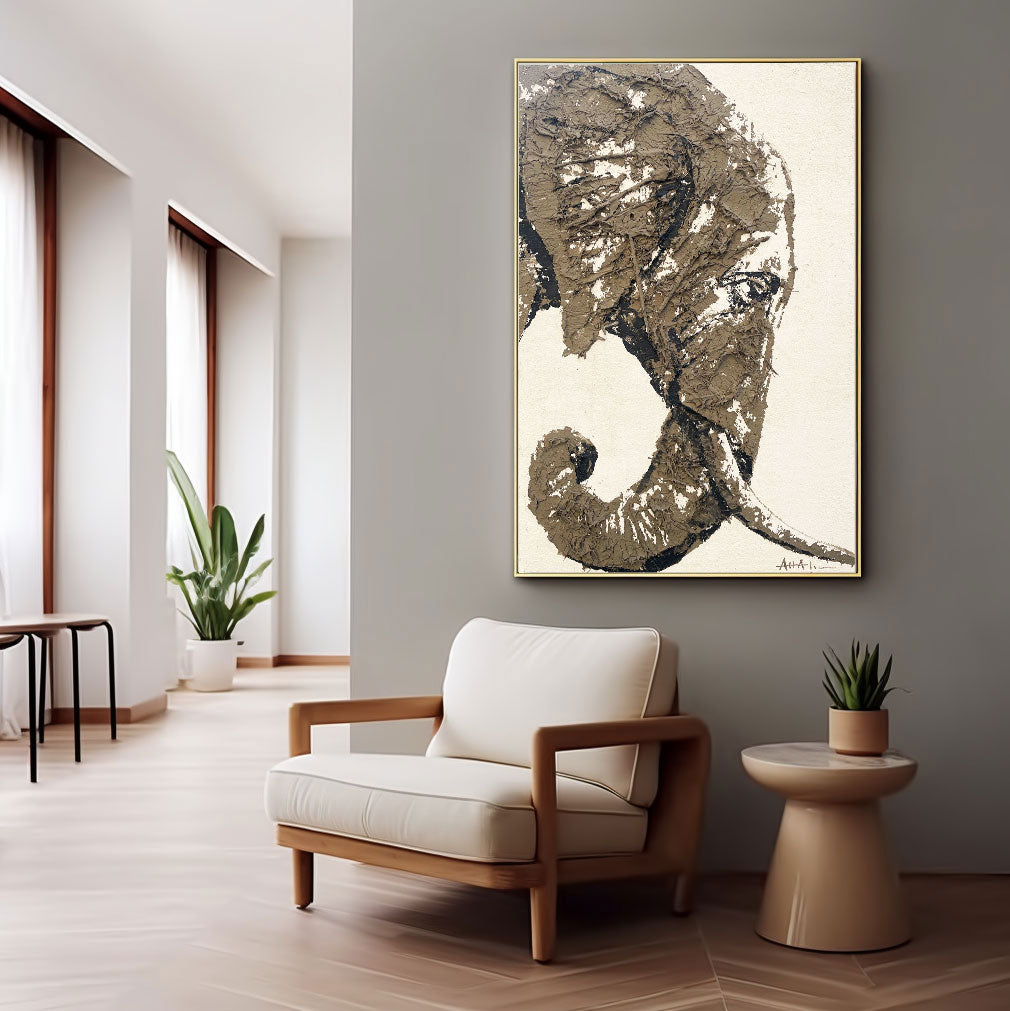 Abstract Painting "Elefantens Andlighet”
