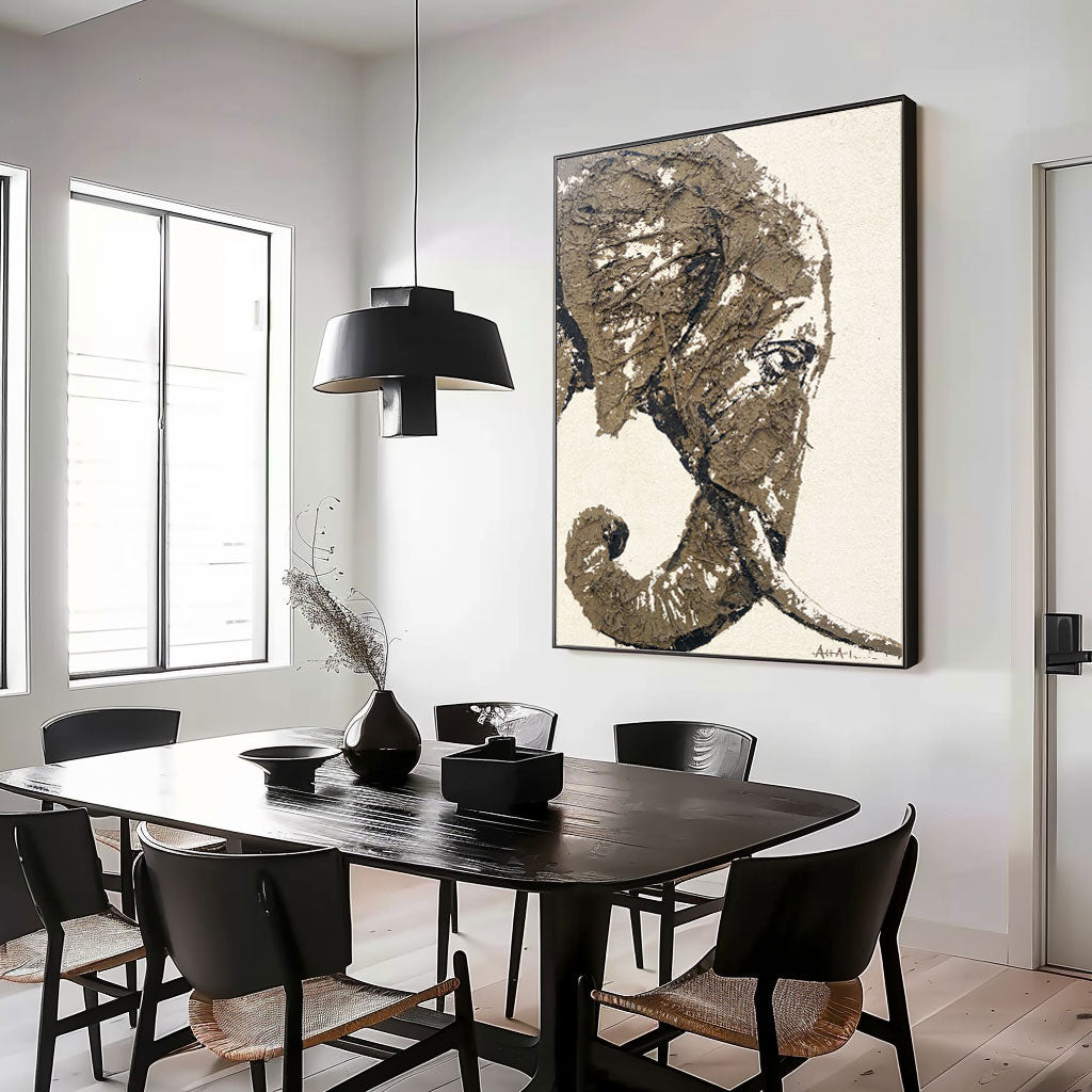Abstract Painting "Elefantens Andlighet”