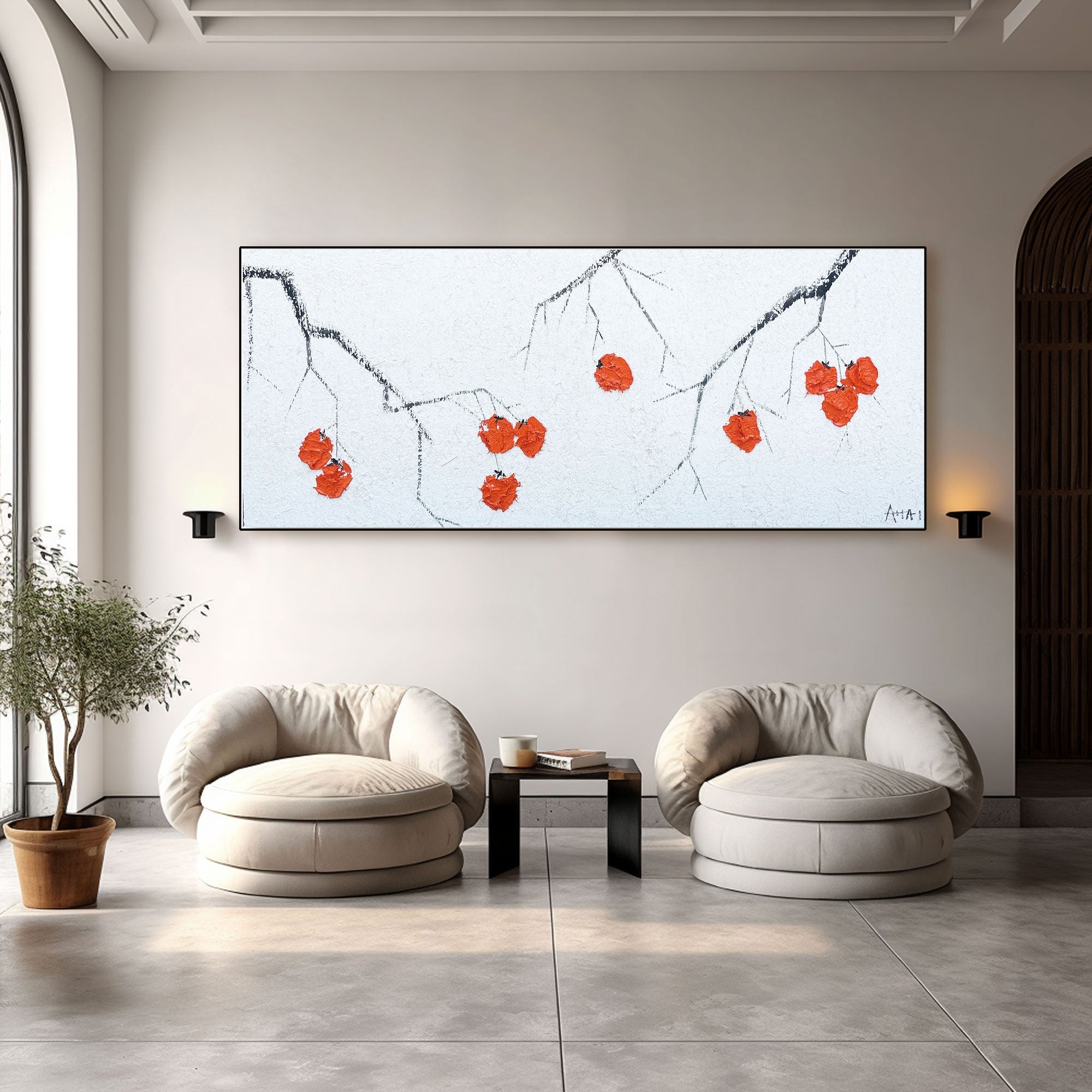Abstract Painting "Vinterens Glimt"