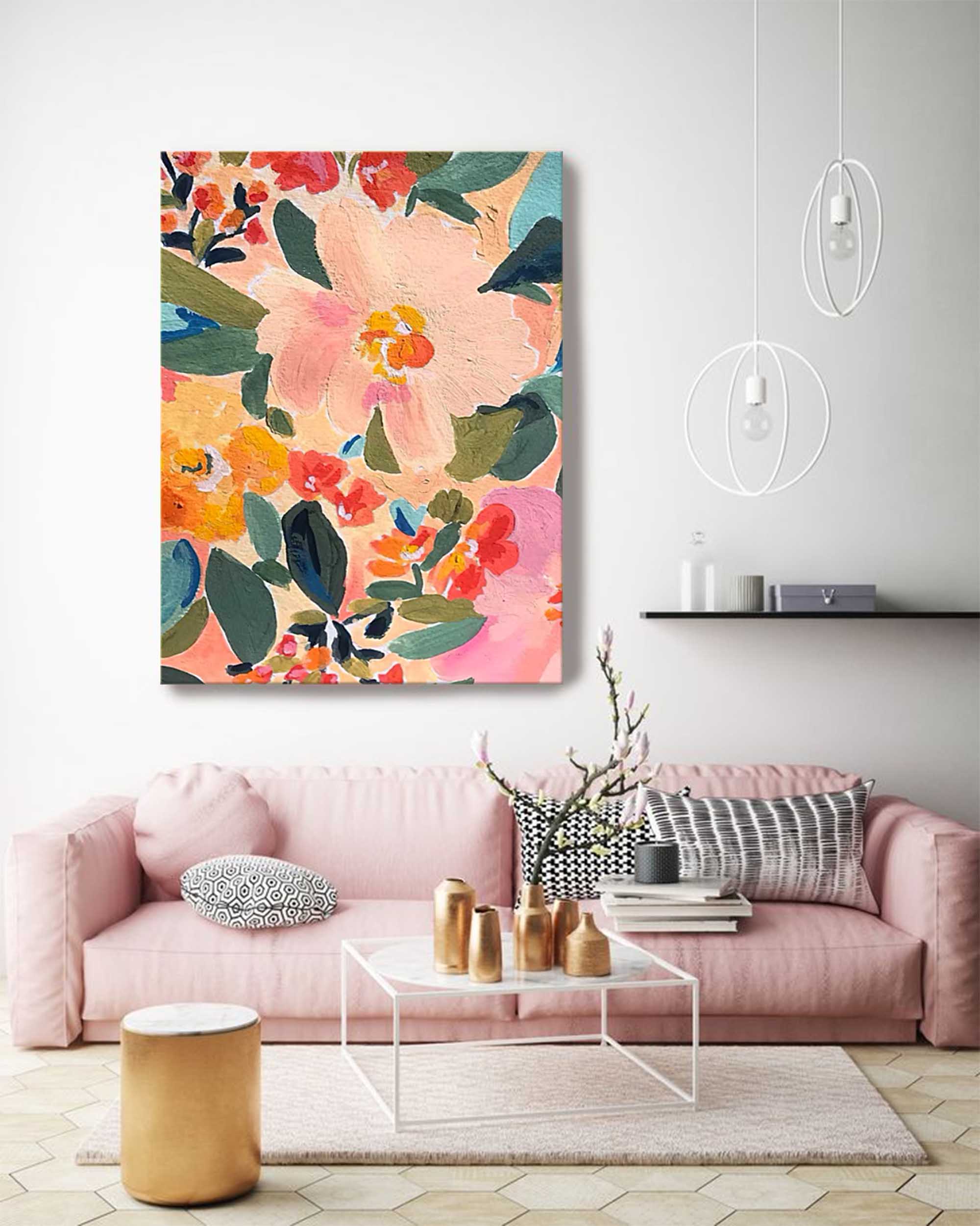 Blomsterlærredskunst #FL001