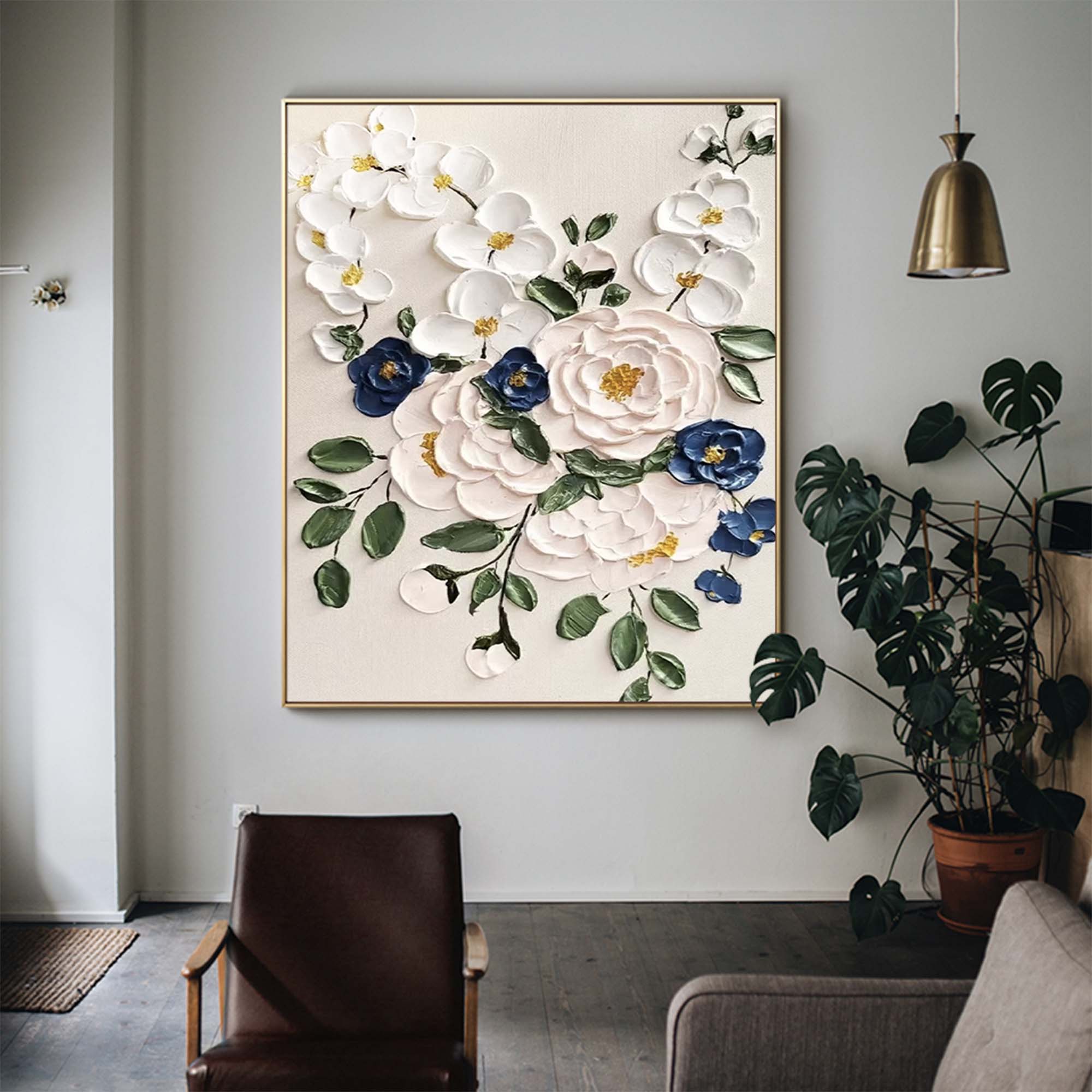 Blomsterlærredskunst #FL007
