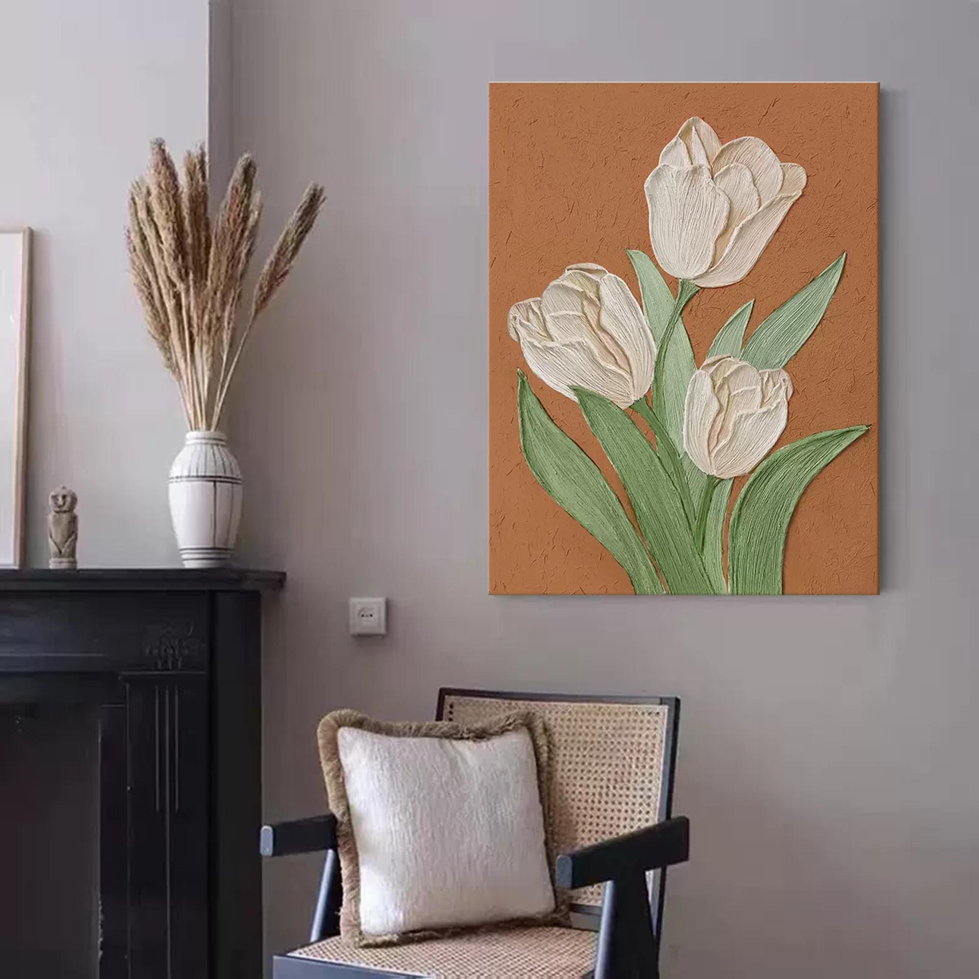Blomsterlærredskunst #FL013