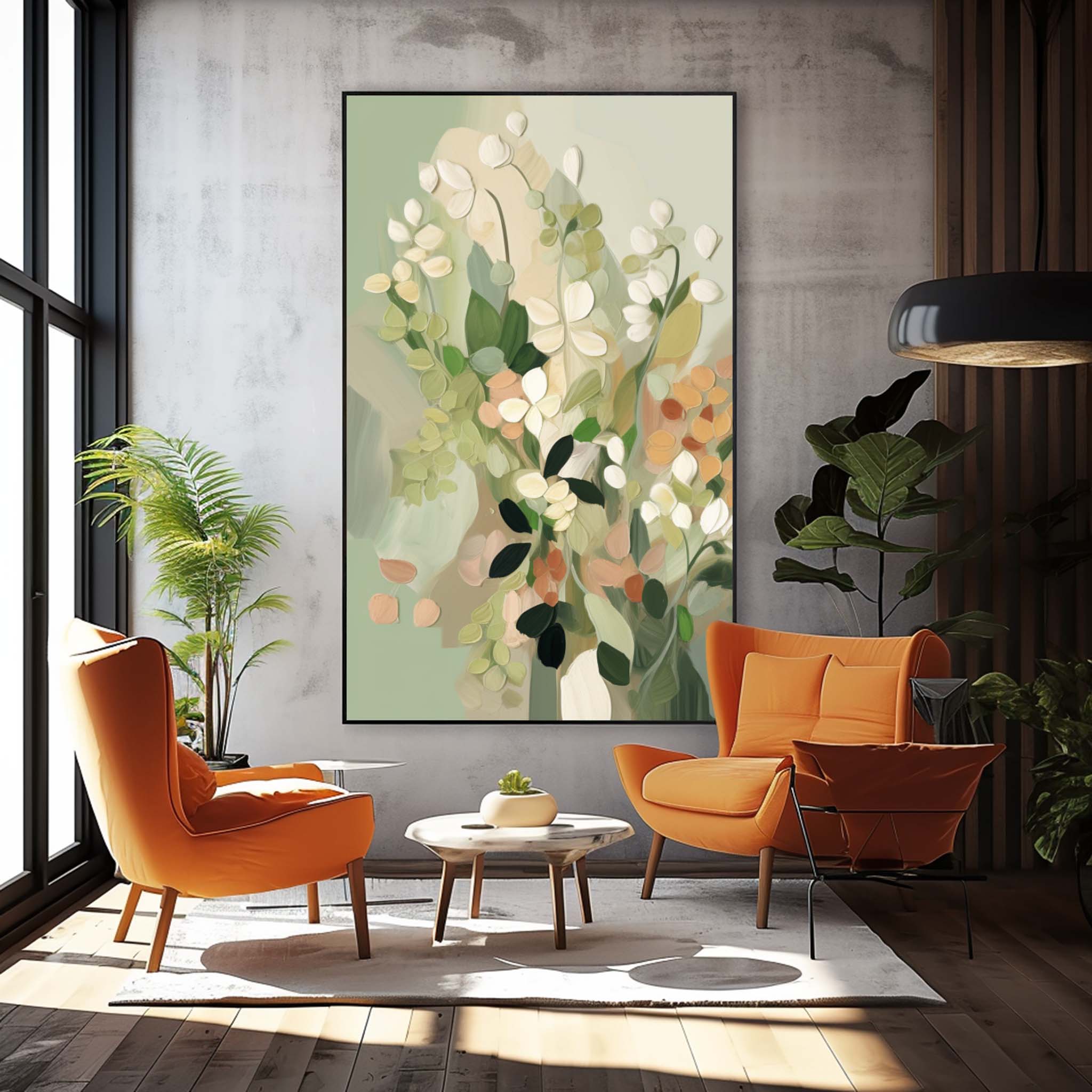 Blomsterlærredskunst #FL030