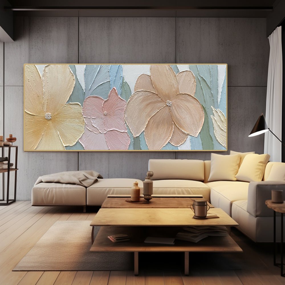 Abstrakt farverigt maleri "Blomsterserenade"