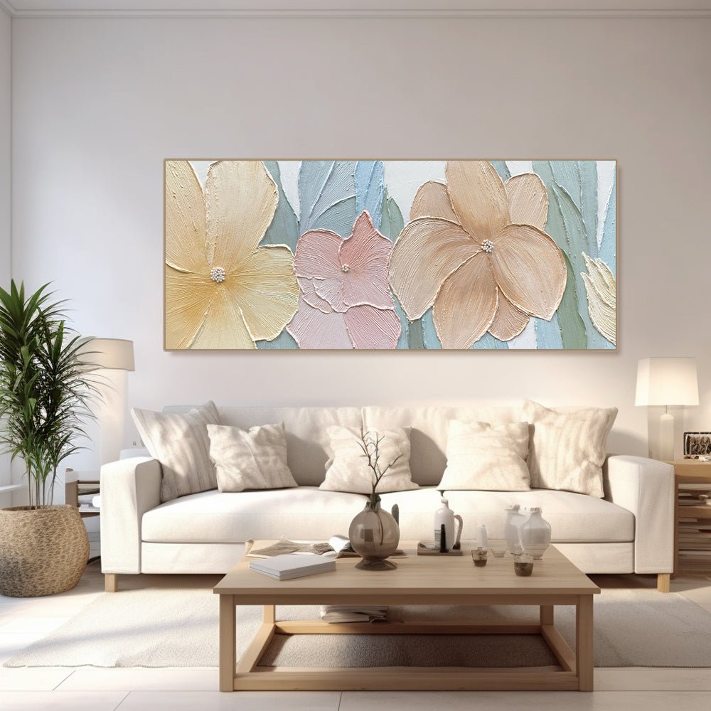 Abstrakt farverigt maleri "Blomsterserenade"
