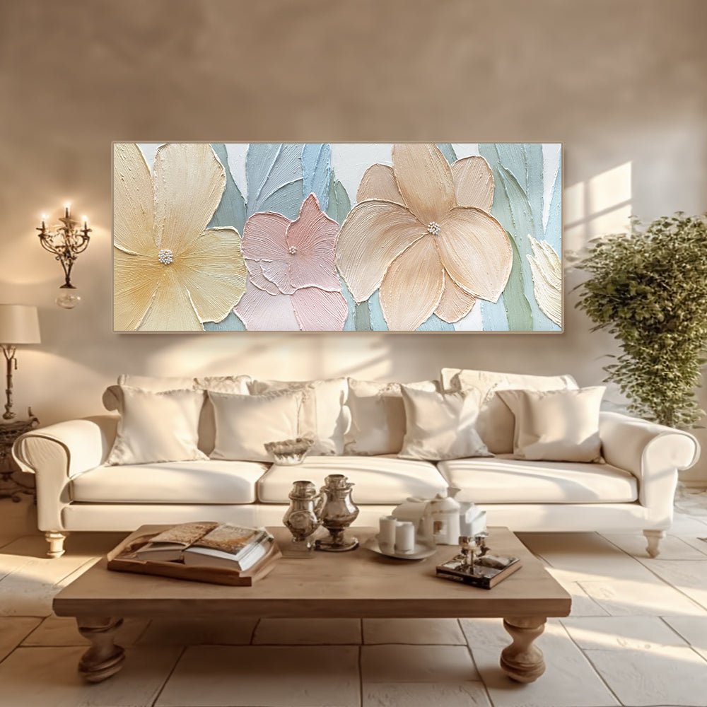 Abstrakt farverigt maleri "Blomsterserenade"