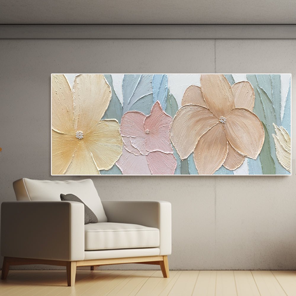 Abstrakt farverigt maleri "Blomsterserenade"