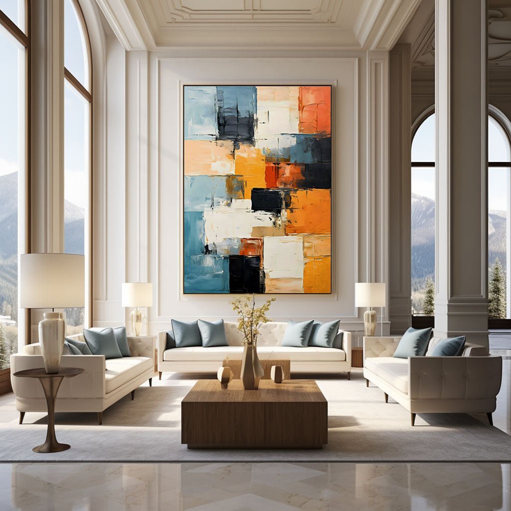 Abstract Colorful Painting "Couleurs du Temps"