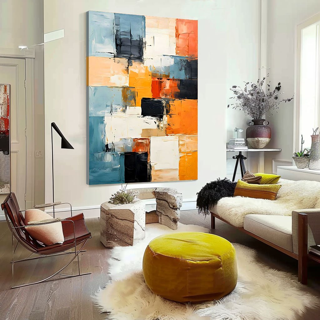 Abstract Colorful Painting "Couleurs du Temps"