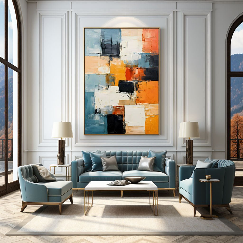 Abstract Colorful Painting "Couleurs du Temps"