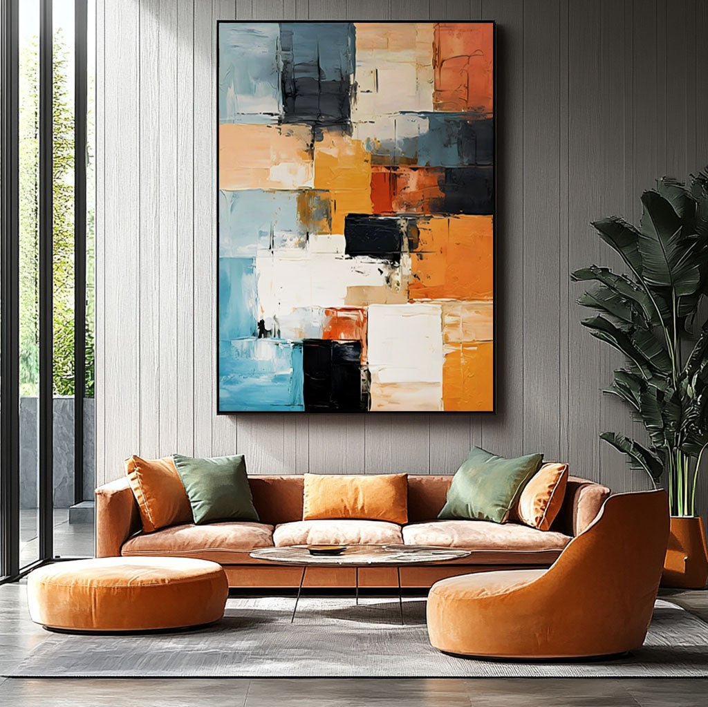 Abstract Colorful Painting "Couleurs du Temps"