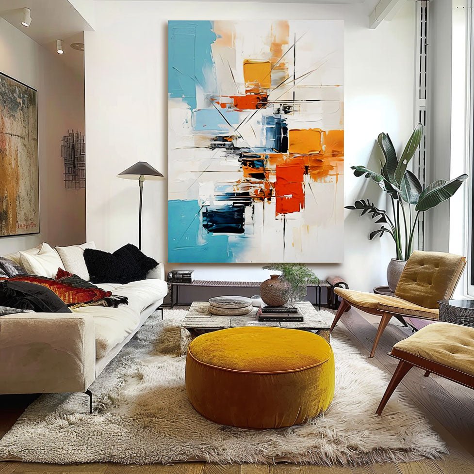 Abstract Colorful Painting "Éclats de Verre"