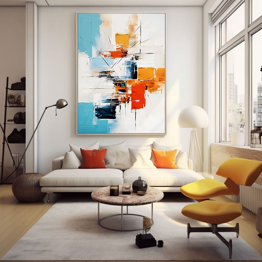 Abstract Colorful Painting "Éclats de Verre"