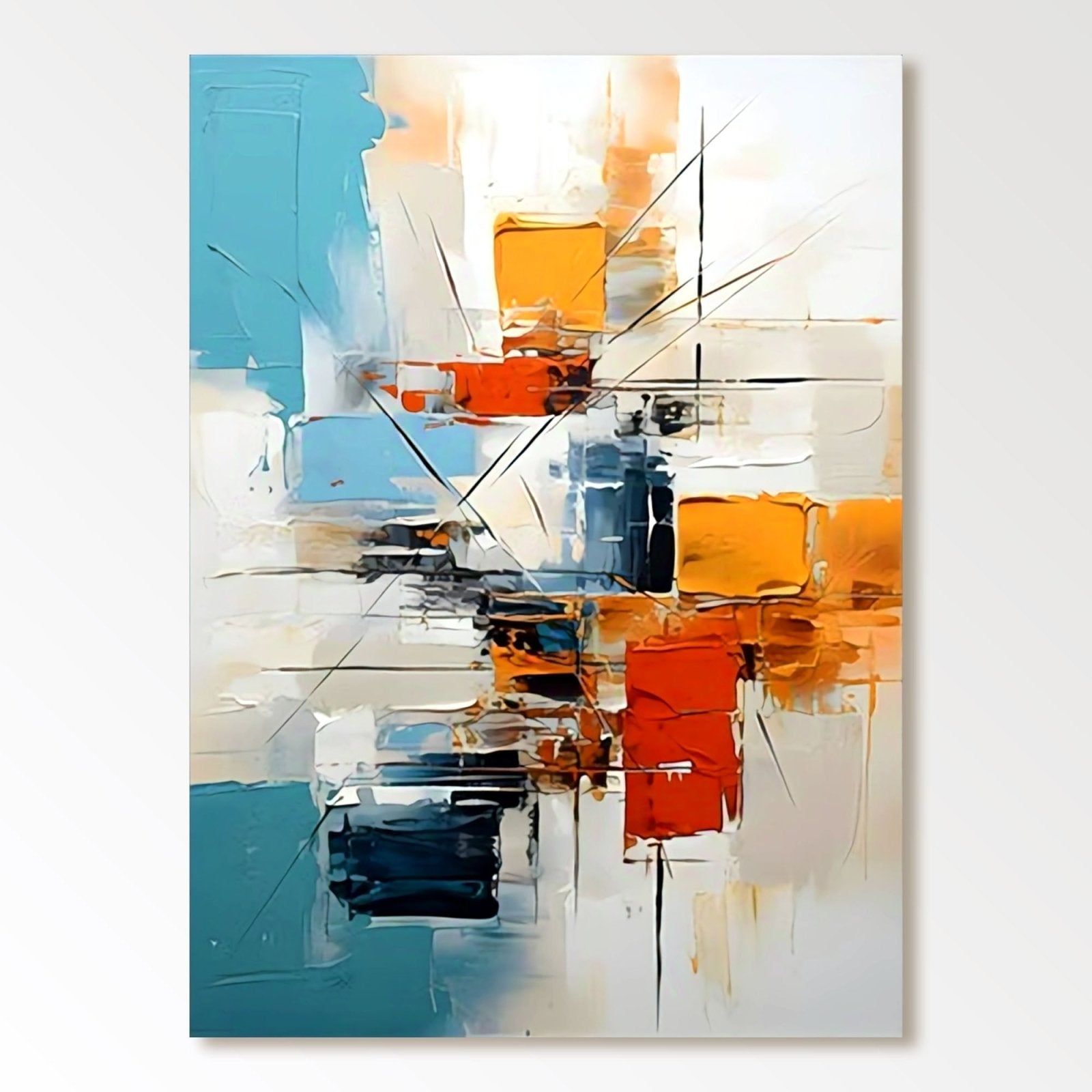 Abstract Colorful Painting "Éclats de Verre"