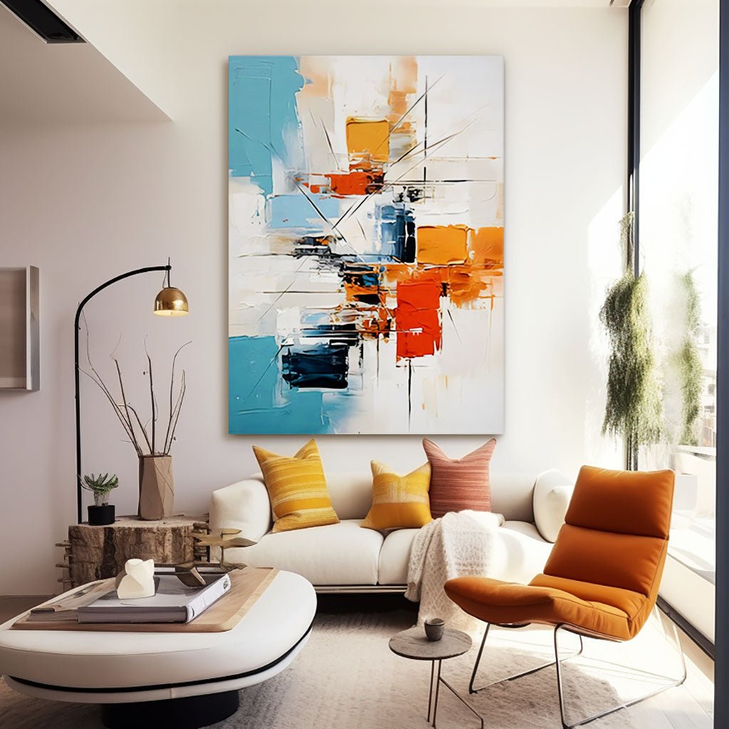 Abstract Colorful Painting "Éclats de Verre"