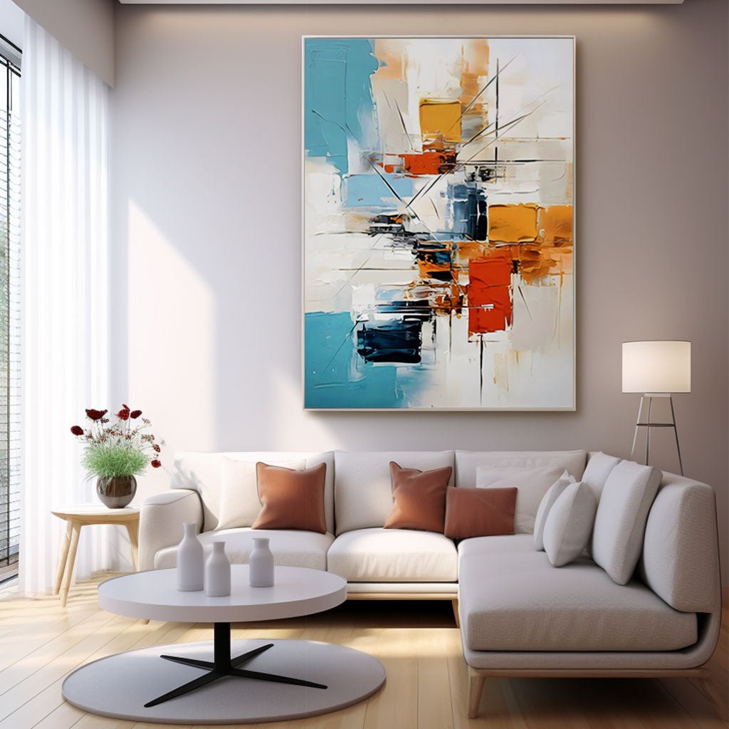 Abstract Colorful Painting "Éclats de Verre"