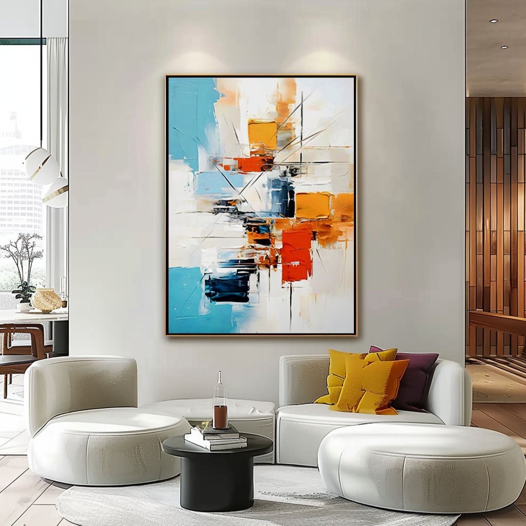 Abstract Colorful Painting "Éclats de Verre"